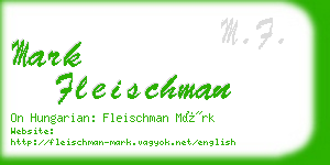 mark fleischman business card